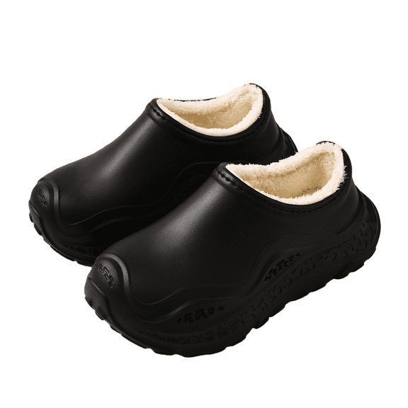 Women’s Winter Warm Fleece Lined Clog Slippers, Cozy Plush EVA Platform Shoes with Anti-Slip Tire Sole, Indoor Outdoor Waterproof House Shoes, Perfect Christmas Gift for Her