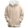 thumbnail image 1 of Women's Sweatshirt Thicken Fall Drawstring Sweatshirt win Fluffy Trim Beige XXXXXXL, 1 of 3