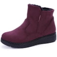 thumbnail image 1 of Women's Winter Warm Fleece-Lined Snow Boots Lightweight Waterproof Ankle Boots Comfortable Slip-Resistant Walking Boots Red 9 US, 1 of 7