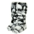 thumbnail image 1 of Women's Winter Warm Fluffy Faux Fur Knee High Snow Boots - Fashionable Cross Belt Buckle Boots, 1 of 5