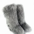 thumbnail image 1 of Women's Winter Warm Fluffy Faux Fur Knee High Snow Boots Outdoor Long Boots Big Size, 1 of 1
