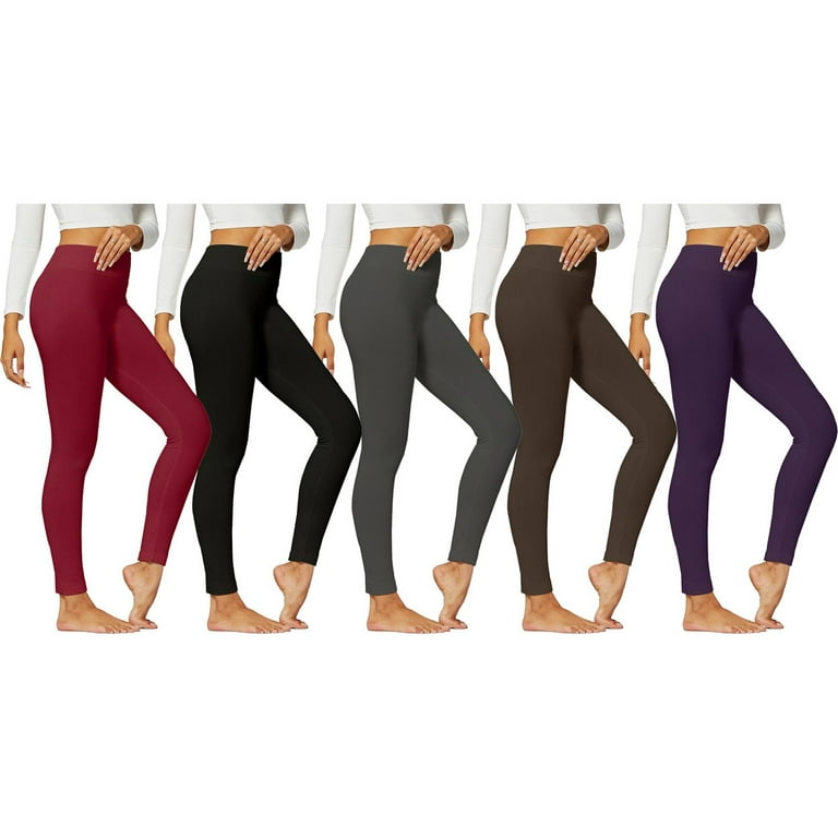 LAVRA Fleece Lined Women's Leggings| Soft Stretchy Thermal Full Length  Fleece Lined Tights & Winter Leggings For Women | Plus Size Leggings & Warm