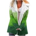 thumbnail image 1 of Women's Winter Warm Jackets Fashion Zip Up Plus Size Composite Plush Button Lapels Jacket Outwear Coat, 1 of 4