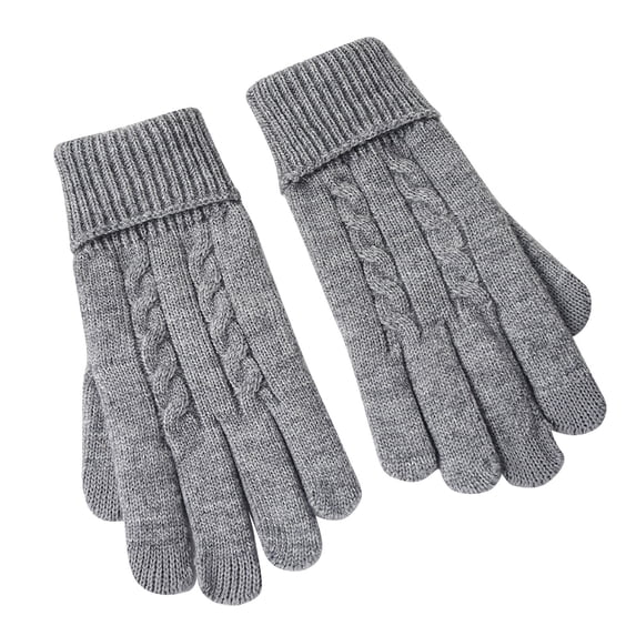 Women's Winter Warm Knit Gloves Touch Screen Texting Gloves Elastic Cuff Casual Driving Gloves for Outdoor Cold Weather
