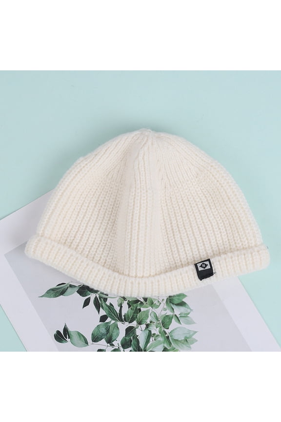 Women's Winter Warm Knit Hat with Thick Fleece Lining, Cold Proof Ear Protection Beanie for Cold Weather, Face Slimming Wool Blend Thermal Cap for Daily Wear, Soft Stretchable Winter Skull Cap Beige