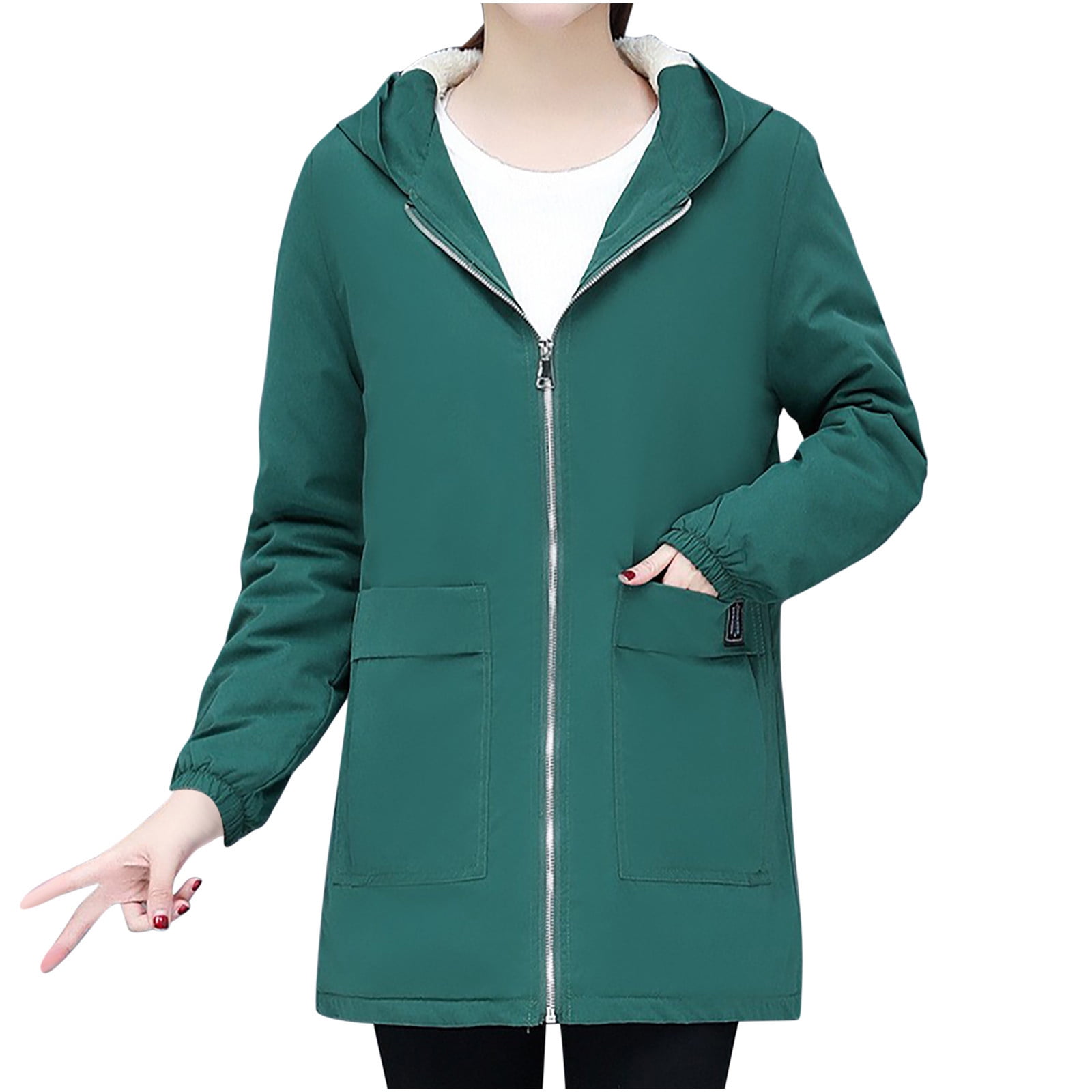 Fleece lined hooded jacket women's new arrivals