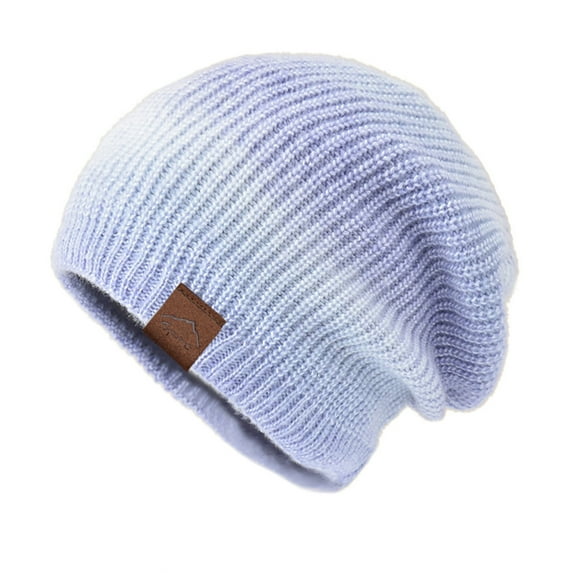 Women's Winter Warm Wool Blends Hat Y2k Vintage Color Contrast Printing Knitted Beanie Hat Outdoor Sports Fashion Cycling Ski Hat