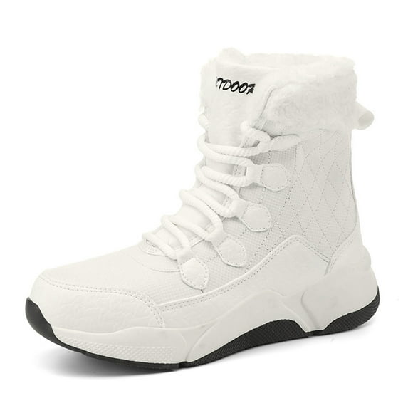 Women's Winter Waterproof Slip Resistant Snow Boots Warm Faux Fur Lined Mid-Calf Boots