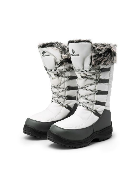 Women's Winter Waterproof Warm Mid Calf Snow Boots Outdoor Hiking Snow Boots