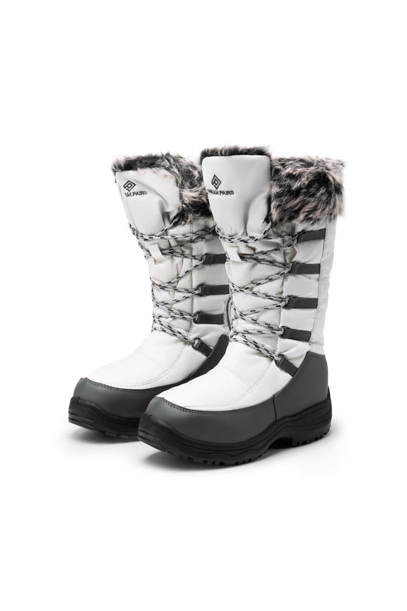 Women's Winter Waterproof Warm Mid Calf Snow Boots Outdoor Hiking Snow Boots