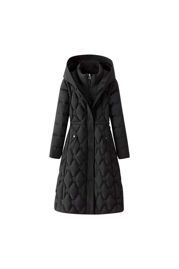 Women's Winter Windproof Warm Down Coats Waterproof Thicken Hooded fashions Puffer Jacket Detachable Sleeve Jacket