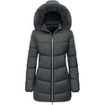 thumbnail image 1 of Womens Puffer Jacket Windproof Winter Coat Waterproof Winter Parka Jacket, Gray 2XL, 1 of 7