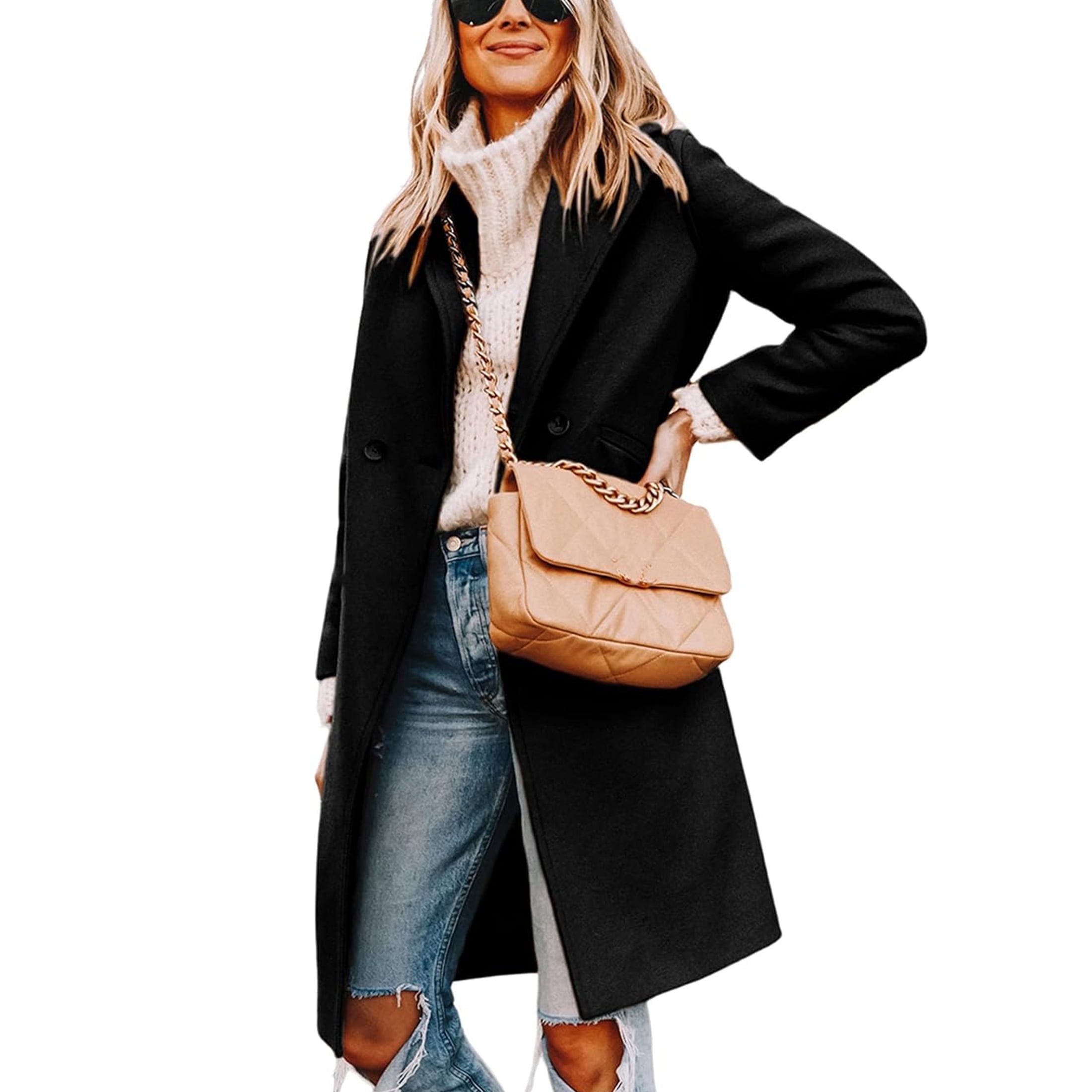 slim fit dress slacks Gray A-Line Fit and Flare Coat with Pockets from NikkaPlace main image 0
