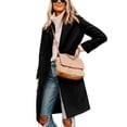 thumbnail image 1 of Women's Winter Wool Coat Casual Notch Lapel Single-Breasted Peacoat, 1 of 6