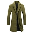 thumbnail image 1 of Women's Winter Wool Coat Wool Blend Camel Mid-Long Coat Notch Lapel Peacoat Elegant Single-Breast Over Coats Notch Double-Breasted Lapel Jacket Outwear Office Work Outfits, 1 of 6