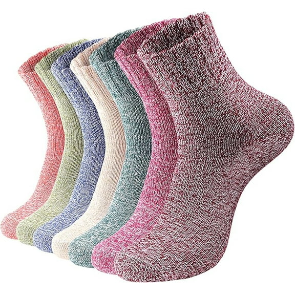 Women‘s Winter Wool Crew Socks Warm Knit Calf Boot Socks Hiking Gift
