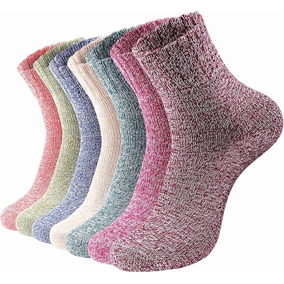Women‘s Winter Wool Crew Socks Warm Knit Calf Boot Socks Hiking Gift