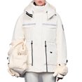 thumbnail image 1 of Women's Winter Workwear Parka Down Jacket - Goose Down Filled, Removable Hood, Warm Fashion Outerwear for Office & Daily, 1 of 7