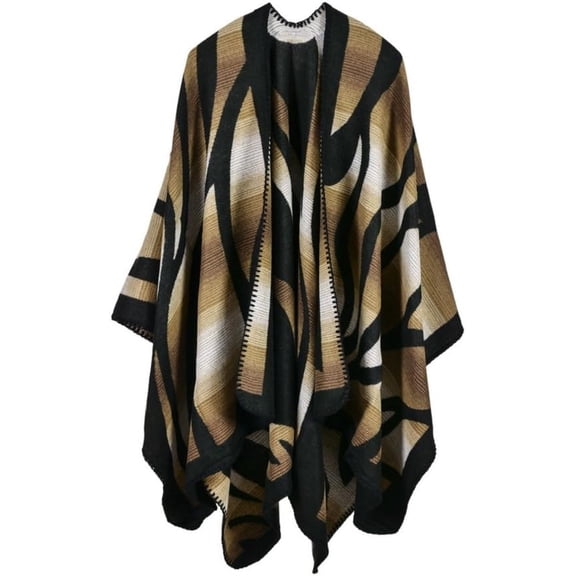 Women's Winter Wrap Blanket Poncho Cape Shawl Cardigans