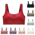 thumbnail image 1 of Women's Wire Free Bra, Full Coverage Minimizer Bra with Wide Straps, Soft Support Comfort for All Day | VerBelle,Black L, 1 of 5