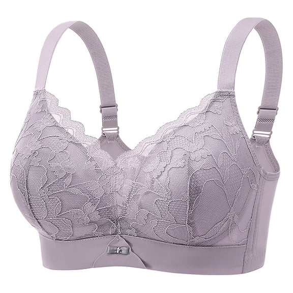 Women's Wire-Free Push-Up Bra Lace Full Coverage Bras Supportive Daily Bras