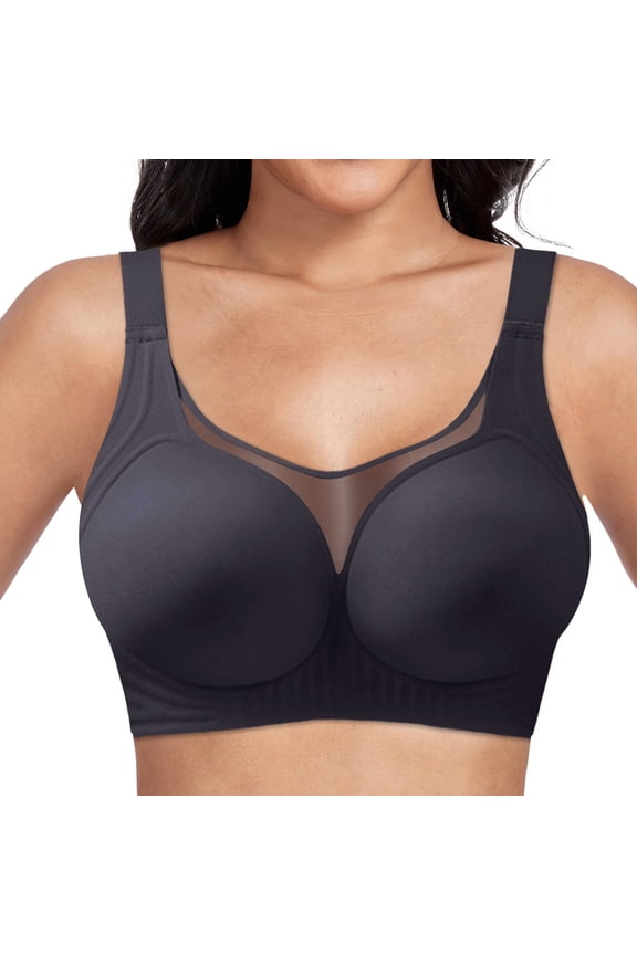Women's Wire-Free Seamless Bralette - Breathable, Minimizer - T-Shirt/Sleep Bra