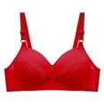thumbnail image 1 of Women's Wirefree Bra Plus Size Soft Cup Bras Seamless Lace Sports Bra Hollow Out Comfortable Breathable Base Bra Underwear, 1 of 3