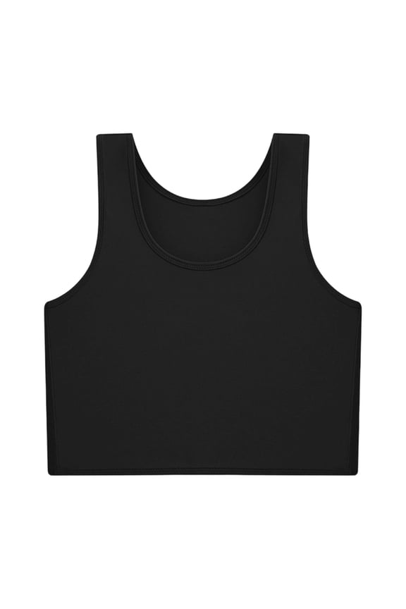 Women's Wirefree Compressed Cropped Tanks Top Breathable Invisible Sports Bra For Everyday Wear In Soft Nylon Fabric