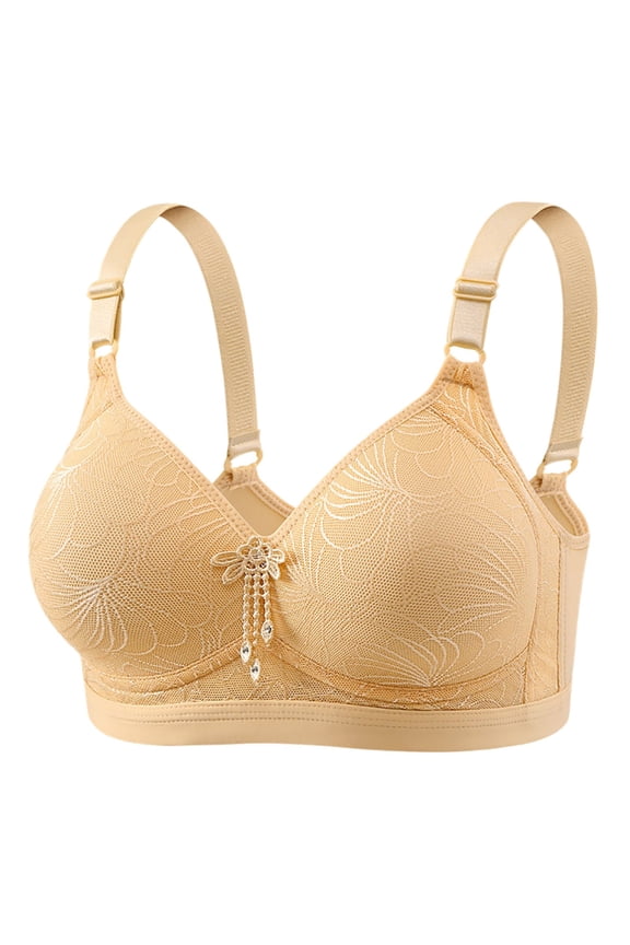 Women's Wirefree Front Buckle Bra - Comfortable Padded Cups, Adjustable Straps, Plus Size Fit, Breathable Fabric for Daily/Maternity Wear
