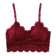 thumbnail image 1 of Women's Wireless Beautiful Back Lace Bra Soft Brassiere Underwear Lingerie Intimates, 1 of 5