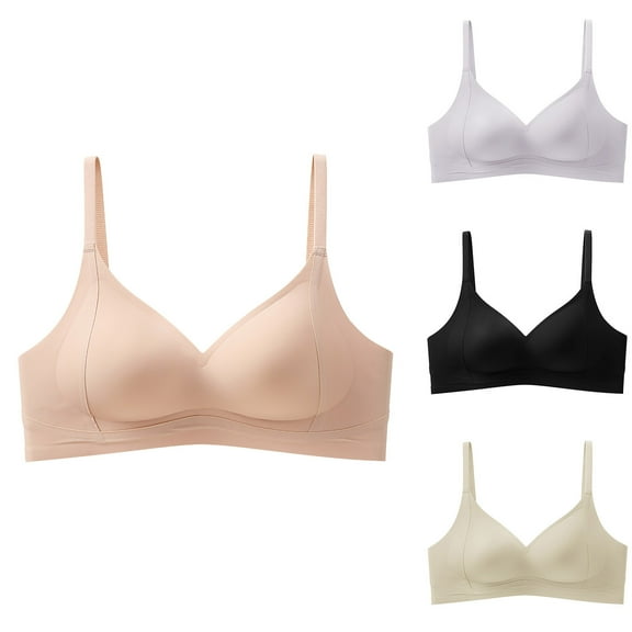 Women's Wireless Bra Comfortable Lightweight Breathable Everyday Underwear Suitable for Yoga Sports Daily Wear #Black,L