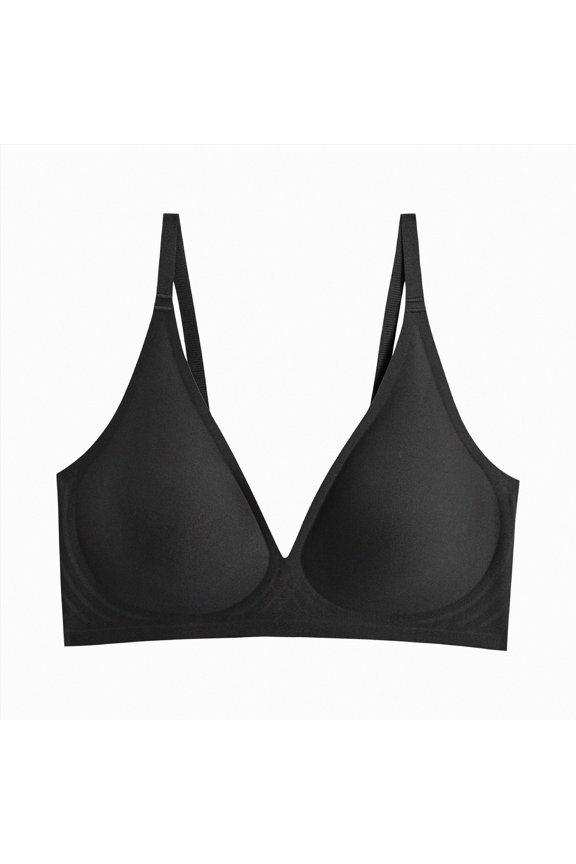 Women's Wireless Bra, Everyday Luxe T-Shirt Wireless Bras for Women, Convertible Straps, Smoothing(Grey,S)