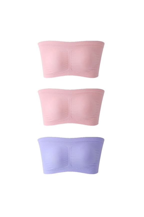 Women's Wireless Bra Lightly Lined Bra Feature V-Neck T-Shirt Bra Style W-1909 Purple M