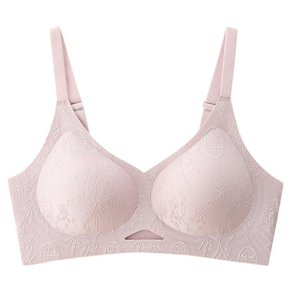 Women's Wireless Bra Seamless Comfortable Lightly Lined Bras Adjsutable Strap Push Up Everyday Soft Pads Underwear (XL, Khaki)