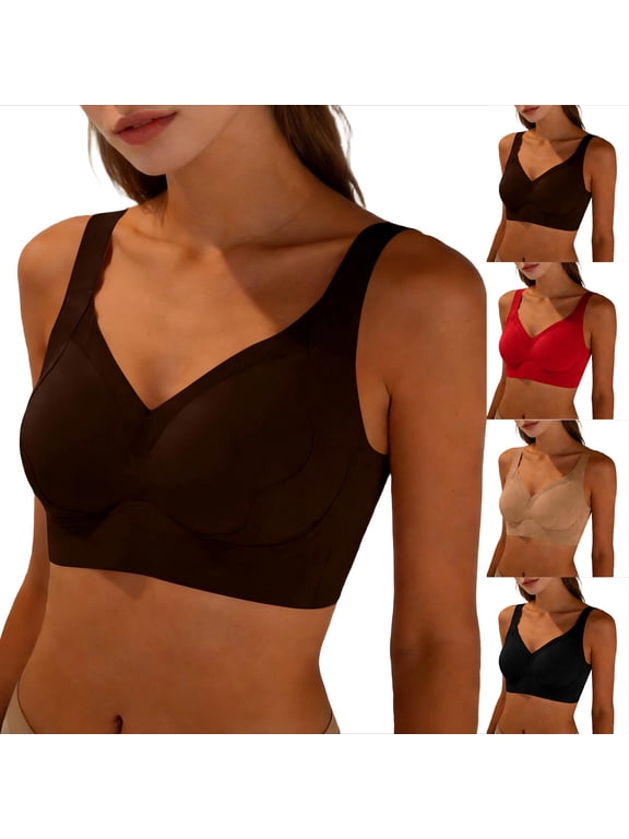 Women's Wireless Bra with Seamless Design And Shaping Support, Back-Focused Design with Flexible Fit, Versatile Underwear for Daily Wear, Designed for Women Seeking Everyday
