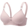 thumbnail image 1 of Women's Wireless Bras New Woman Comfortable Wireless Type Thin Cup Gathered Underwear Daily Bra Style B-107 Gray, 1 of 2