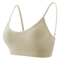 thumbnail image 1 of Women's Wireless Bras Seamless Supportive New Underwear for Women Big Chest Small and Thin No Steel Ring Gathering Comfortable Base Camisole Beautifu Adjustable Plus Size Bra Khaki M, 1 of 2