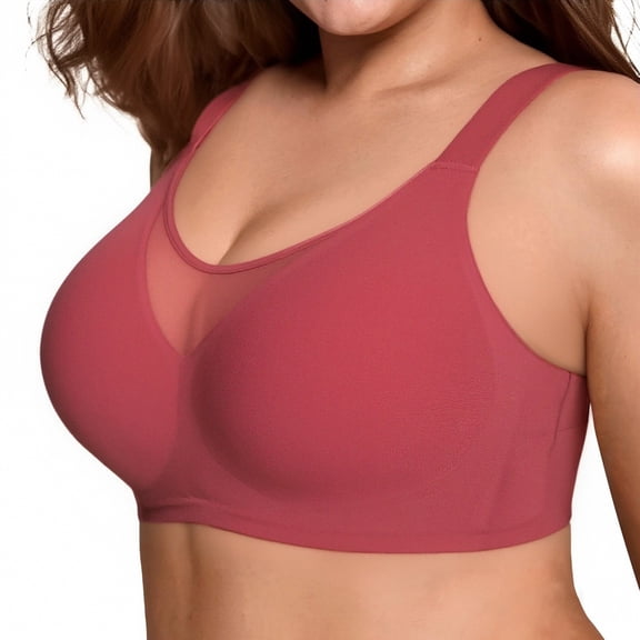 Women's Wireless Comfortable Soft Bra Full Coverage Everyday No Show Bra with Support