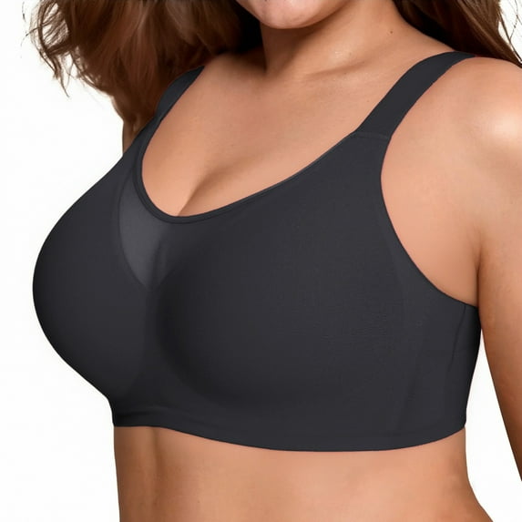 Women's Wireless Comfortable Soft Bra Full Coverage Everyday No Show Bra with Support