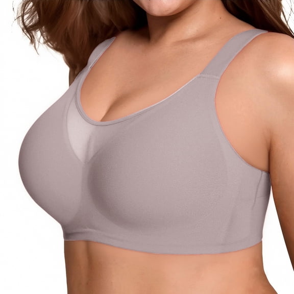 Women's Wireless Comfortable Soft Bra Full Coverage Everyday No Show Bra with Support