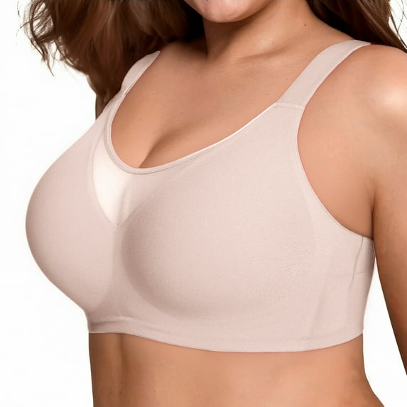 Women's Wireless Comfortable Soft Bra Full Coverage Everyday No Show Bra with Support