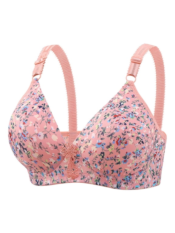 Women's Wireless Cotton Lace Bra Full Coverage Lightly Lined Sleeping Comfort