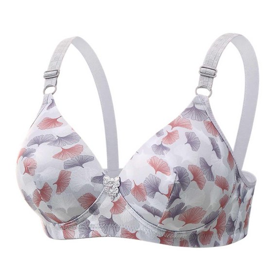Women's Wireless Floral Pattern Comfortable Bra with Adjustable Straps, Sexy Bralette for Lounge, Sleep, and Everyday Underwear, Limited Time Offer Under 10 Dollars