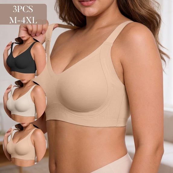Jelly Bra for Women–Anti-Sag Lift Without Underwire, Full Coverage Wireless Support, Seamless Jelly Strip Comfort