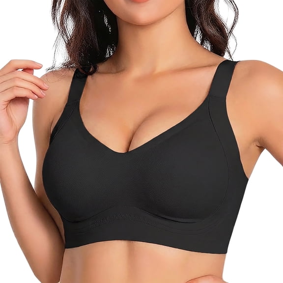 Jelly Bra for Women–Anti-Sag Lift Without Underwire, Full Coverage Wireless Support, Seamless Jelly Strip Comfort