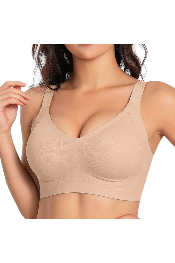 Jelly Bra for Women–Anti-Sag Lift Without Underwire, Full Coverage Wireless Support, Seamless Jelly Strip Comfort