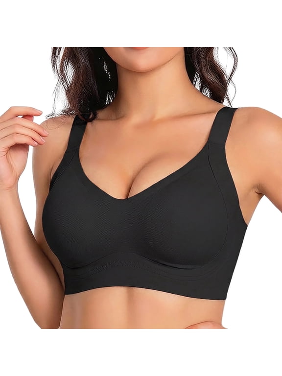 Jelly Bra for Women–Anti-Sag Lift Without Underwire, Full Coverage Wireless Support, Seamless Jelly Strip Comfort