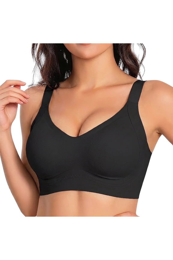 Jelly Bra for Women–Anti-Sag Lift Without Underwire, Full Coverage Wireless Support, Seamless Jelly Strip Comfort