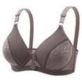 thumbnail image 1 of Women's Wireless Lace Bra Double Support Bralettes for Women Large Bust Full Coverage Seamless Comfortable Plus Size Minimizer Bras, 1 of 6