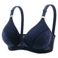 thumbnail image 1 of Women's Wireless Lace Bra Double Support Bralettes for Women Large Bust Full Coverage Seamless Comfortable Plus Size Minimizer Bras, 1 of 6